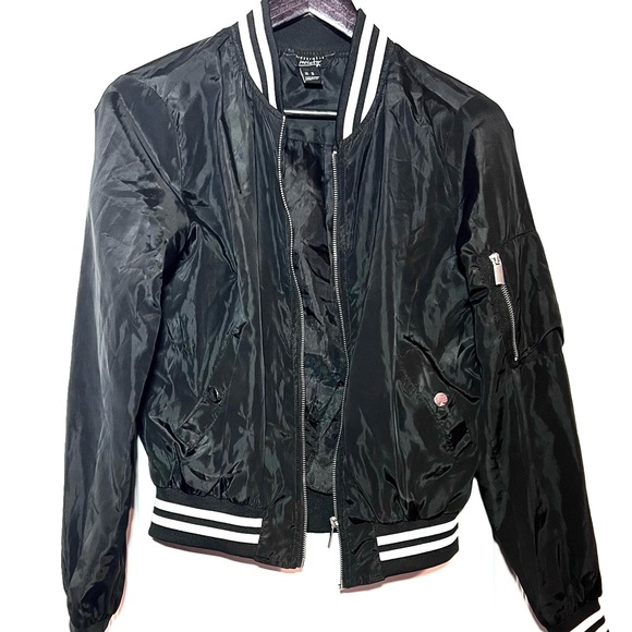 🟪Black streetwear society bomber style windbreaker - Picture 1 of 5